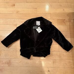 GORGEOUS faux fur black coat - BRAND NEW